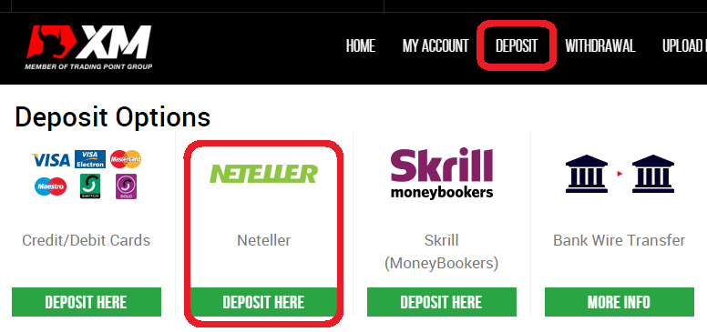 XM Broker Fund Deposit by Using Neteller